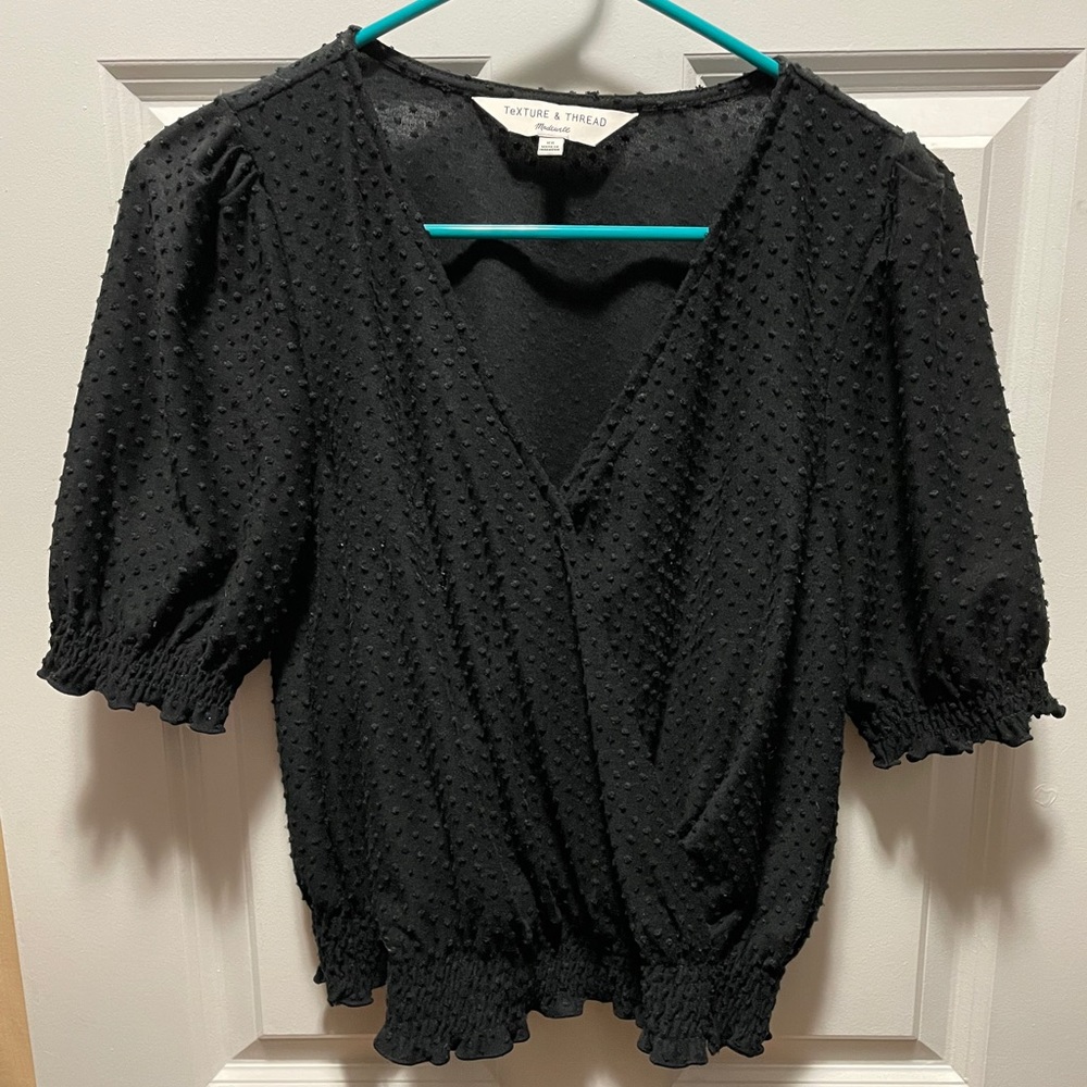 🖤Madewell Black Crop Blouse🖤